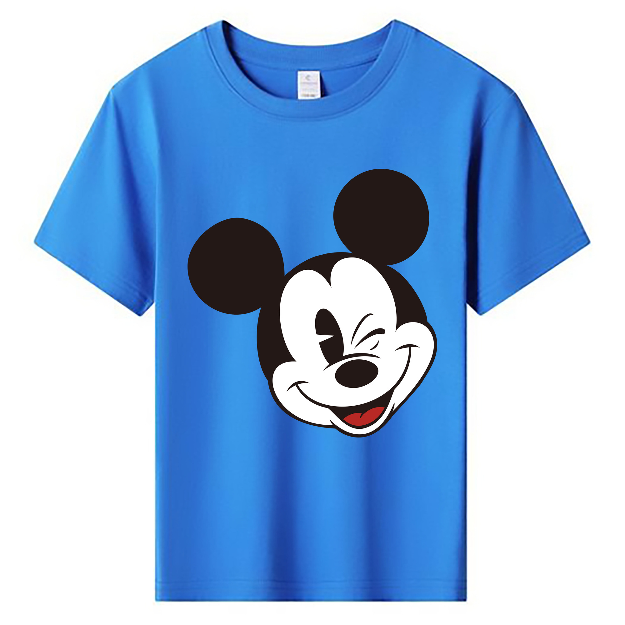 ミッキーマウス Mickey Mouse 綿100％キッズTシャツ（フロントプリント）